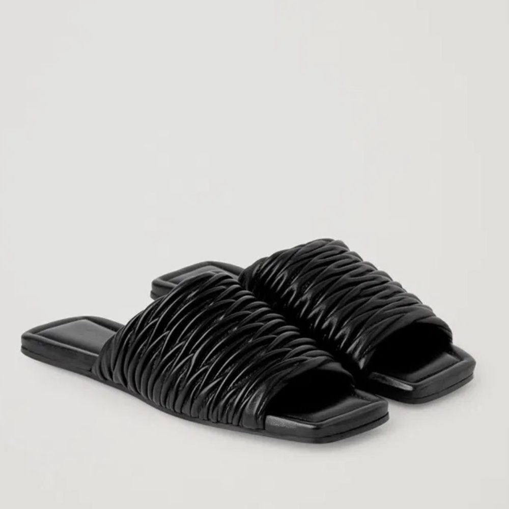COS Leather Square Toe Sandals NWT